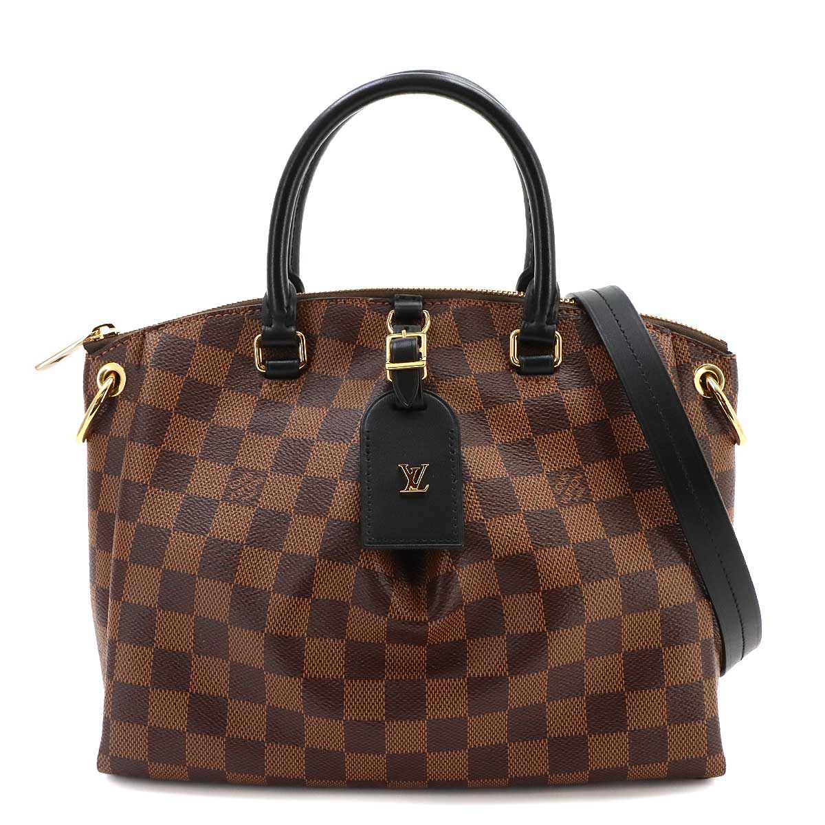 Damier Odeon Tote PM 2way Hand Shoulder Bag Ebene N45282