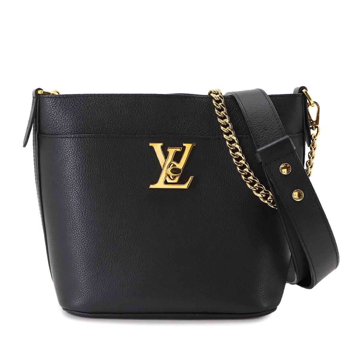 Rock and Walk Hand Shoulder Bag Leather Black M24006