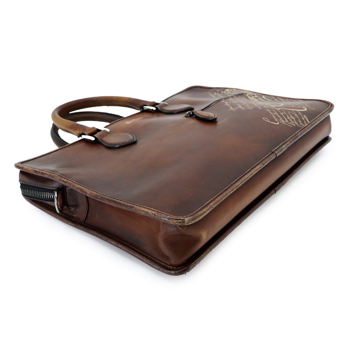 Un Jour Briefcase Business Bag Venezia Leather Brown