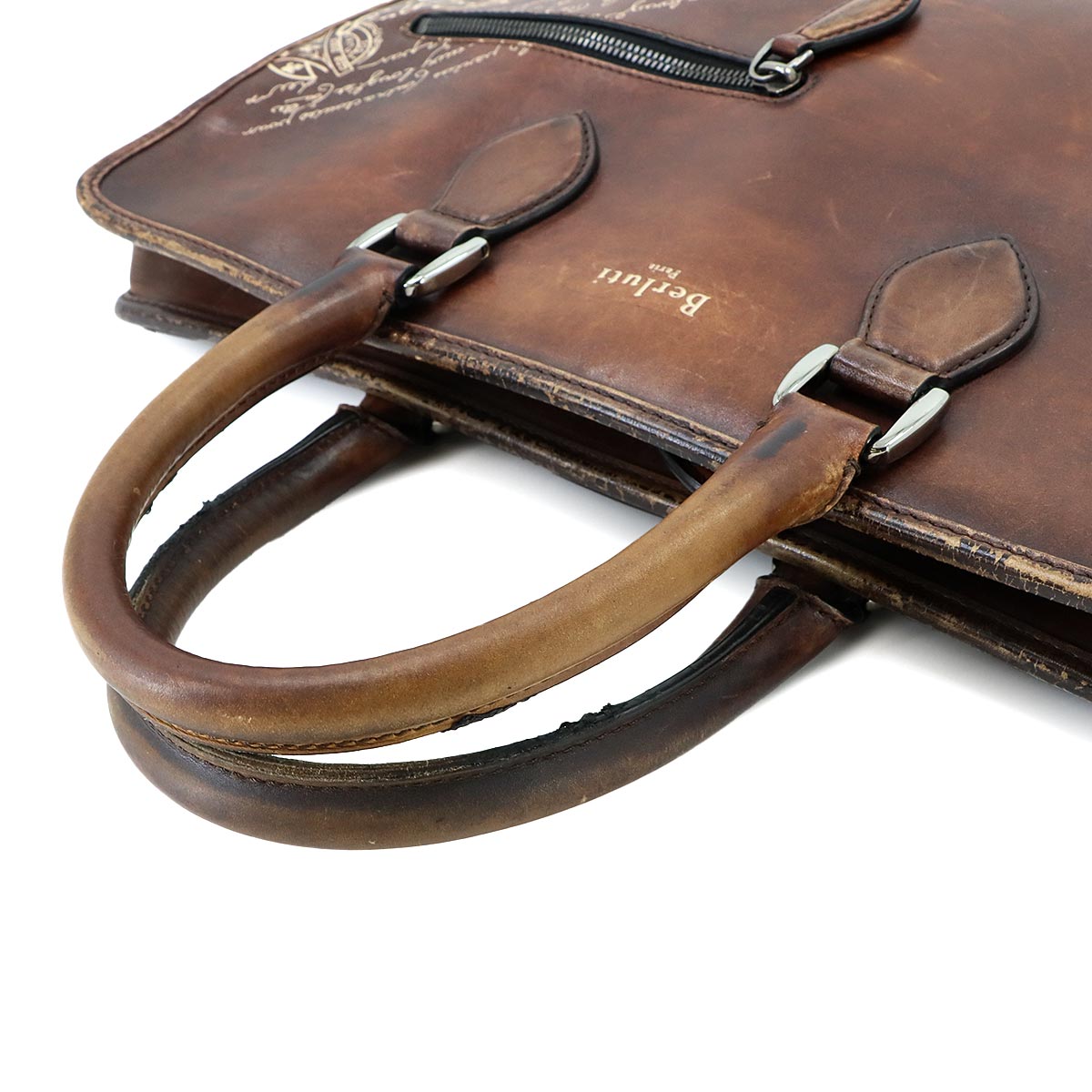 Un Jour Briefcase Business Bag Venezia Leather Brown