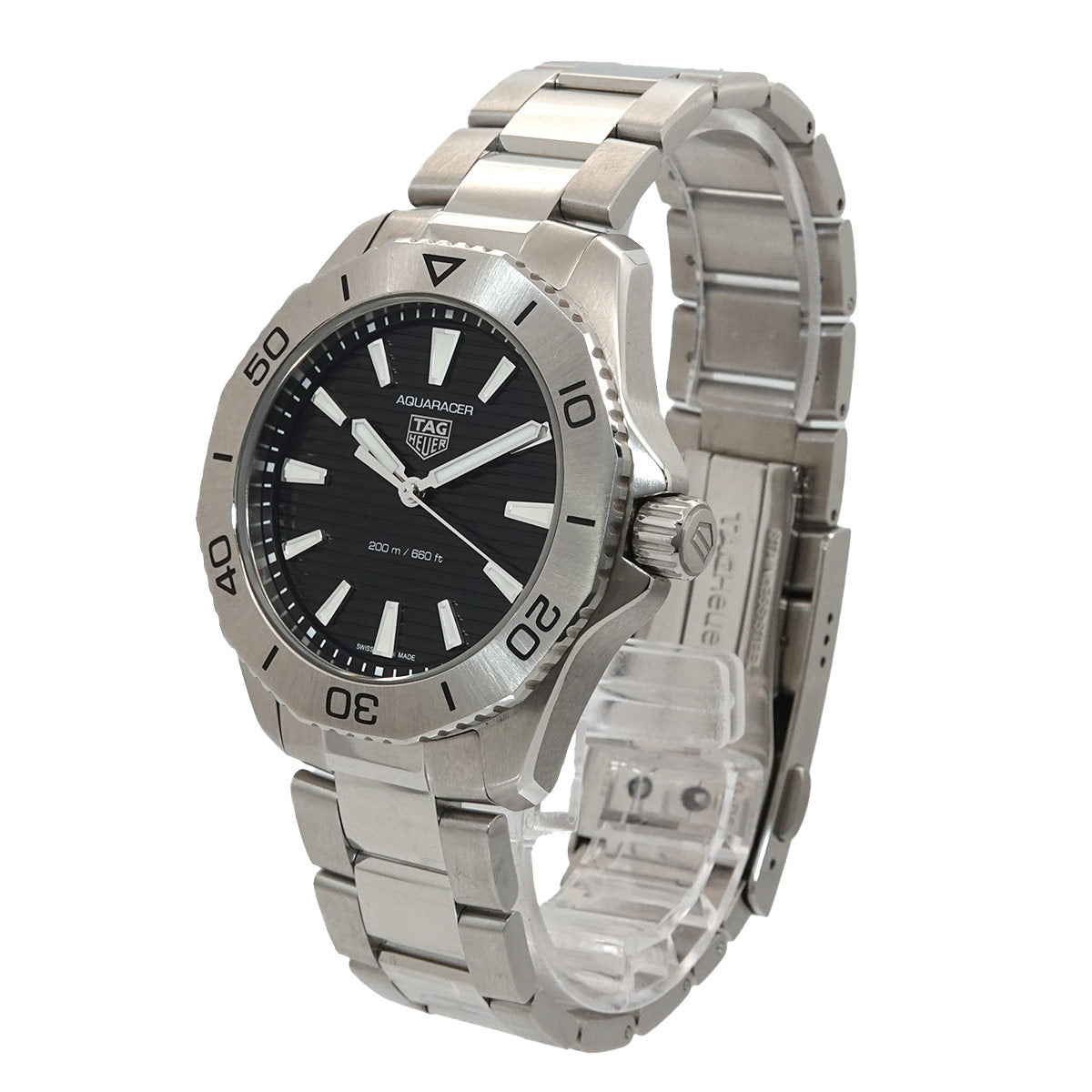 Aquaracer WBP1110 Quartz Date Black Dial Mens Watch