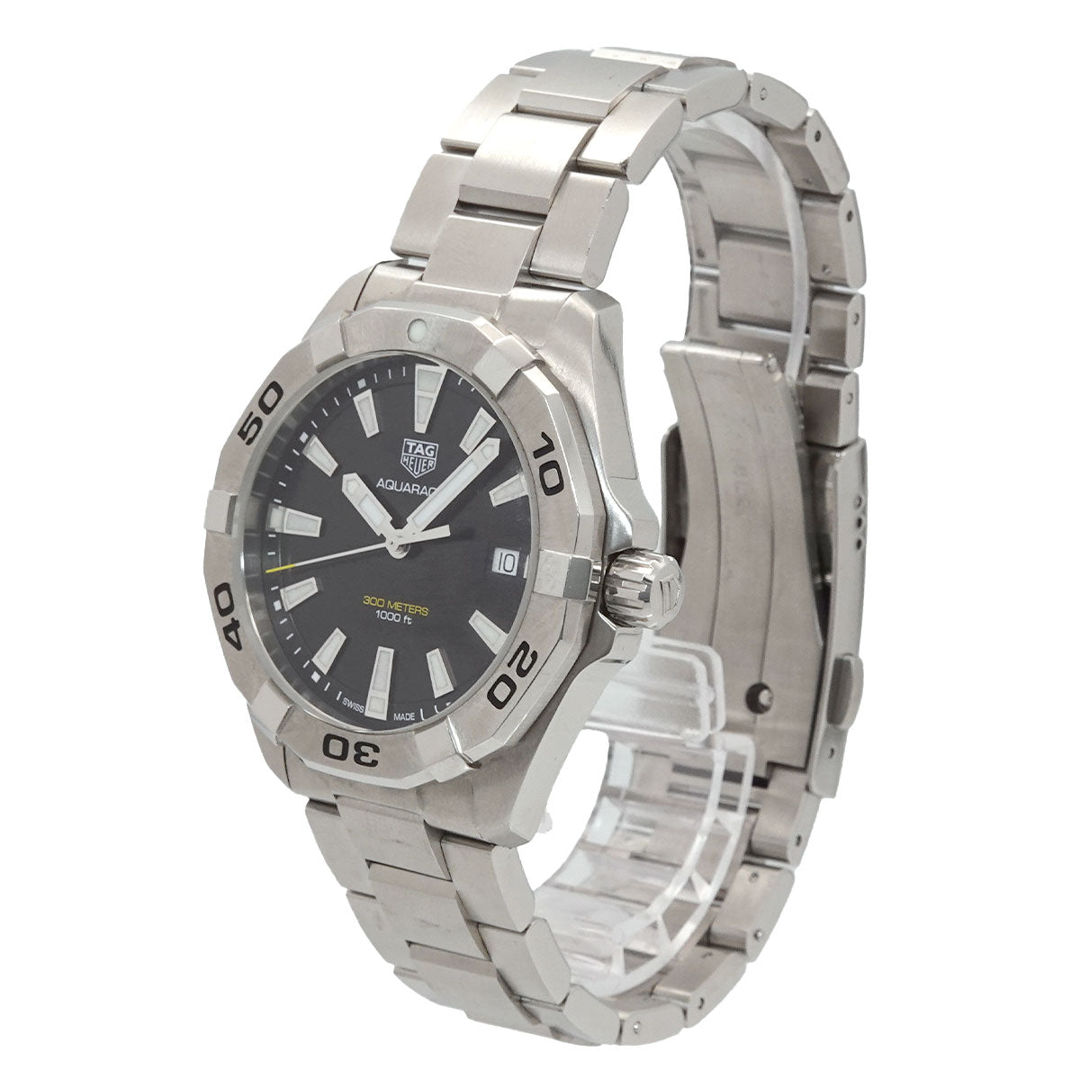Aquaracer WBD1110 Quartz Date Black Dial Mens Watch