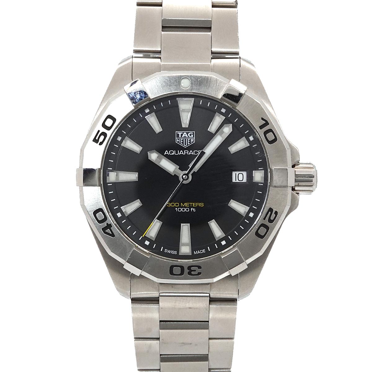 Aquaracer WBD1110 Quartz Date Black Dial Mens Watch
