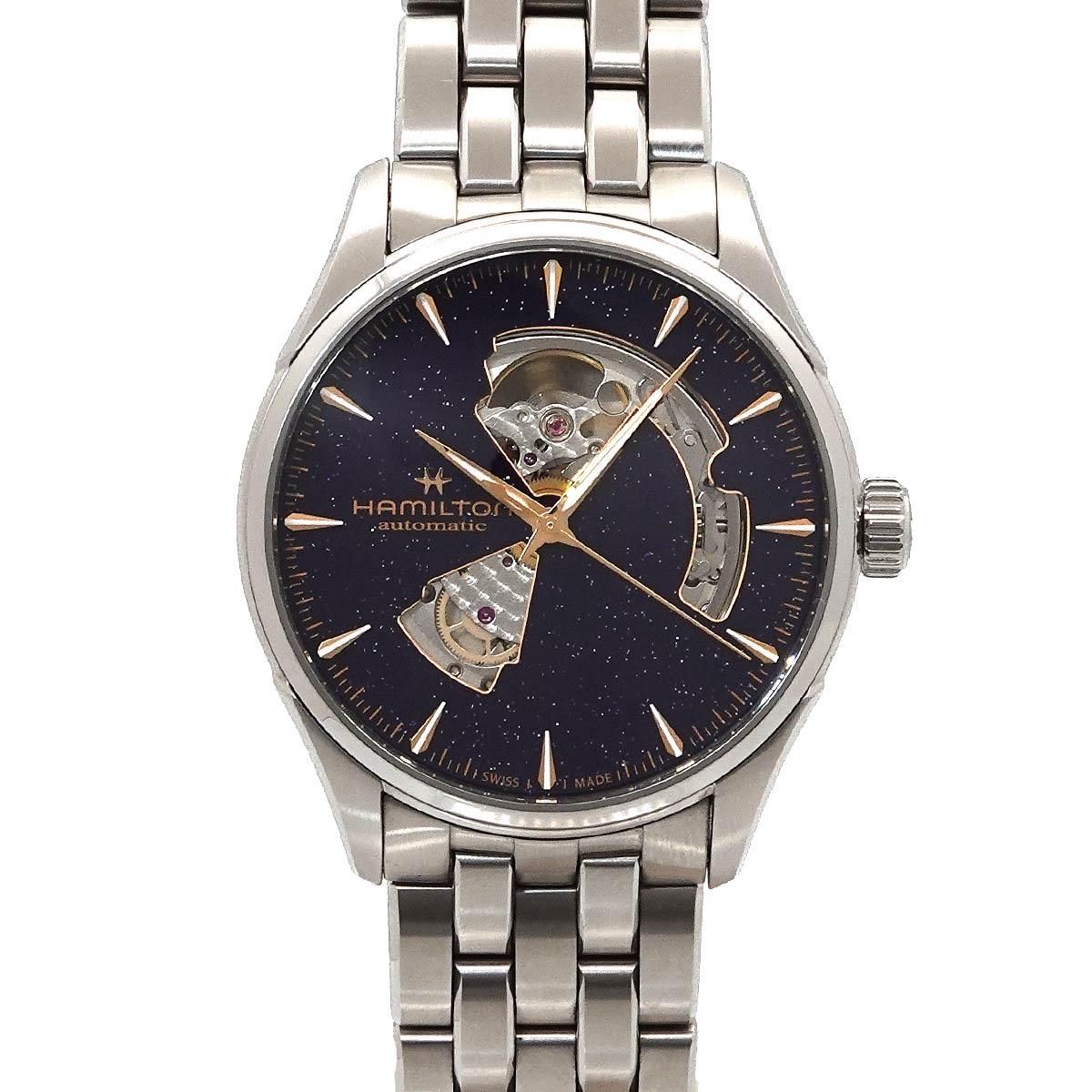 Jazzmaster Open Heart H327050 Automatic Blue Dial Mens