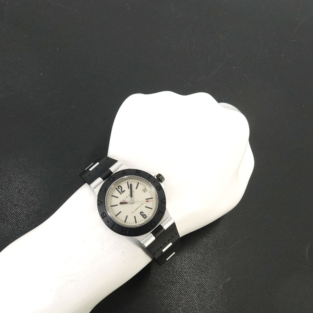 Aluminium AL38A Automatic Date Silver Dial Mens Watch