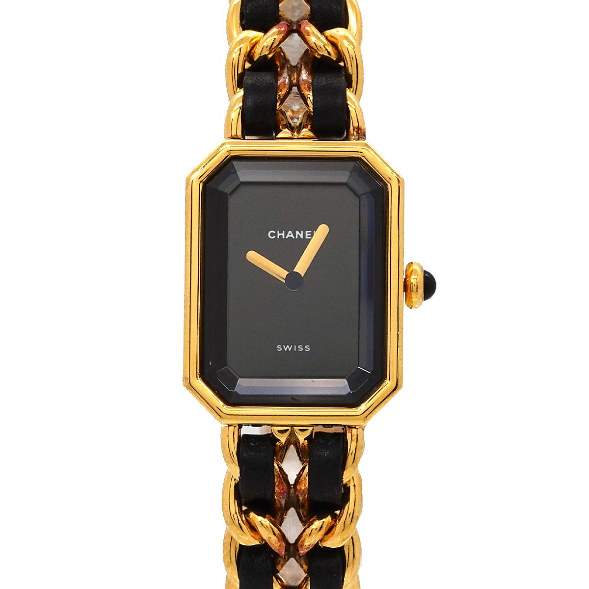 Premiere Size L H0001 Vintage Quartz Black Dial Ladies Watch