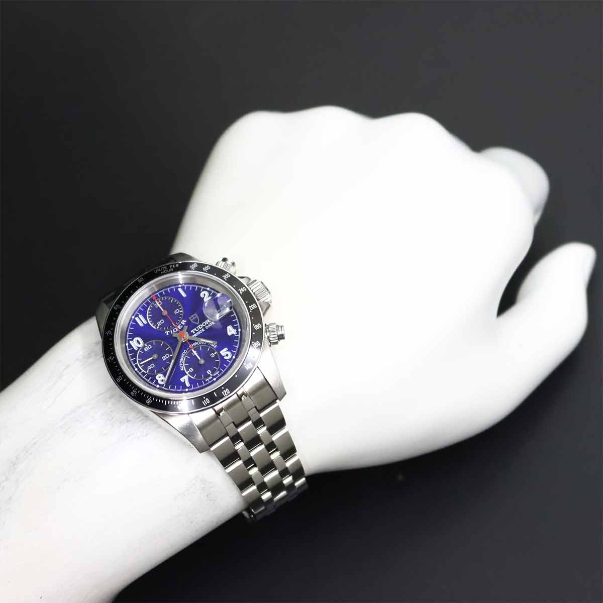Chrono Time 79260 Chronograph Date Automatic Blue Dial