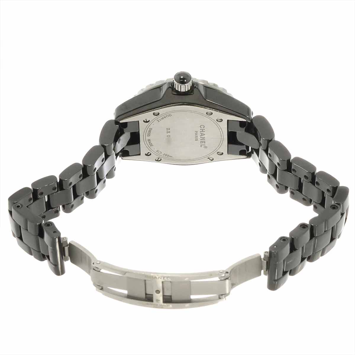 J12 H1625 12P Diamond Quartz Black Dial Ladies Watch
