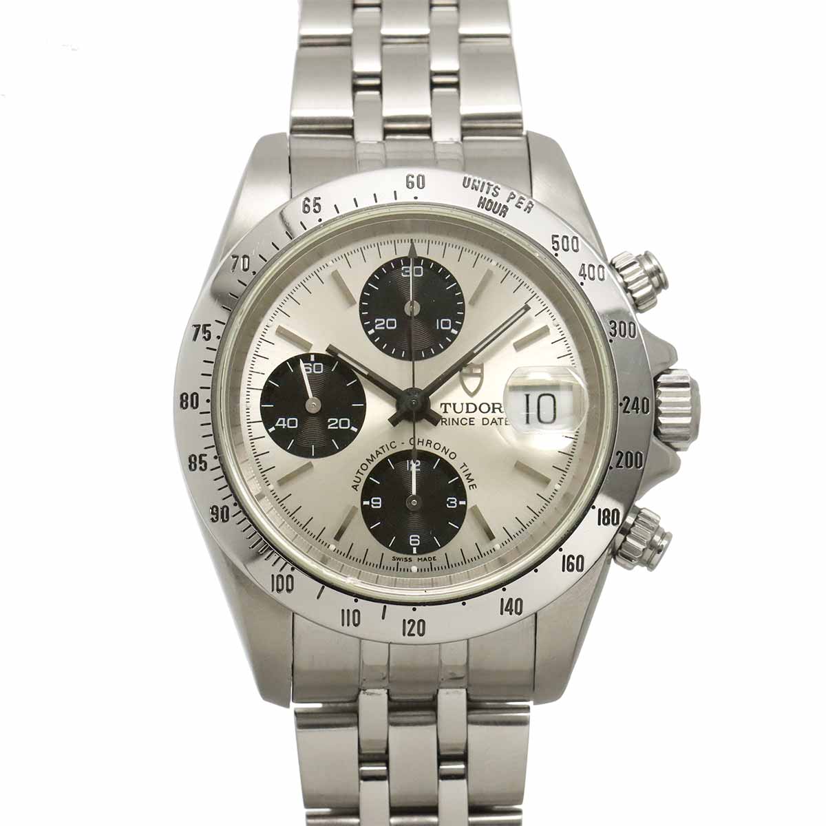 Chrono Time 79280 Date Automatic Silver Dial Mens Watch