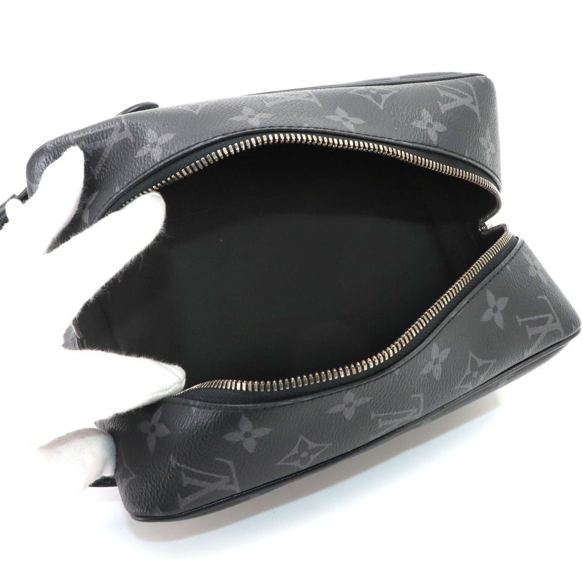 Monogram Eclipse Locker Dopp Kit Hand Bag Black