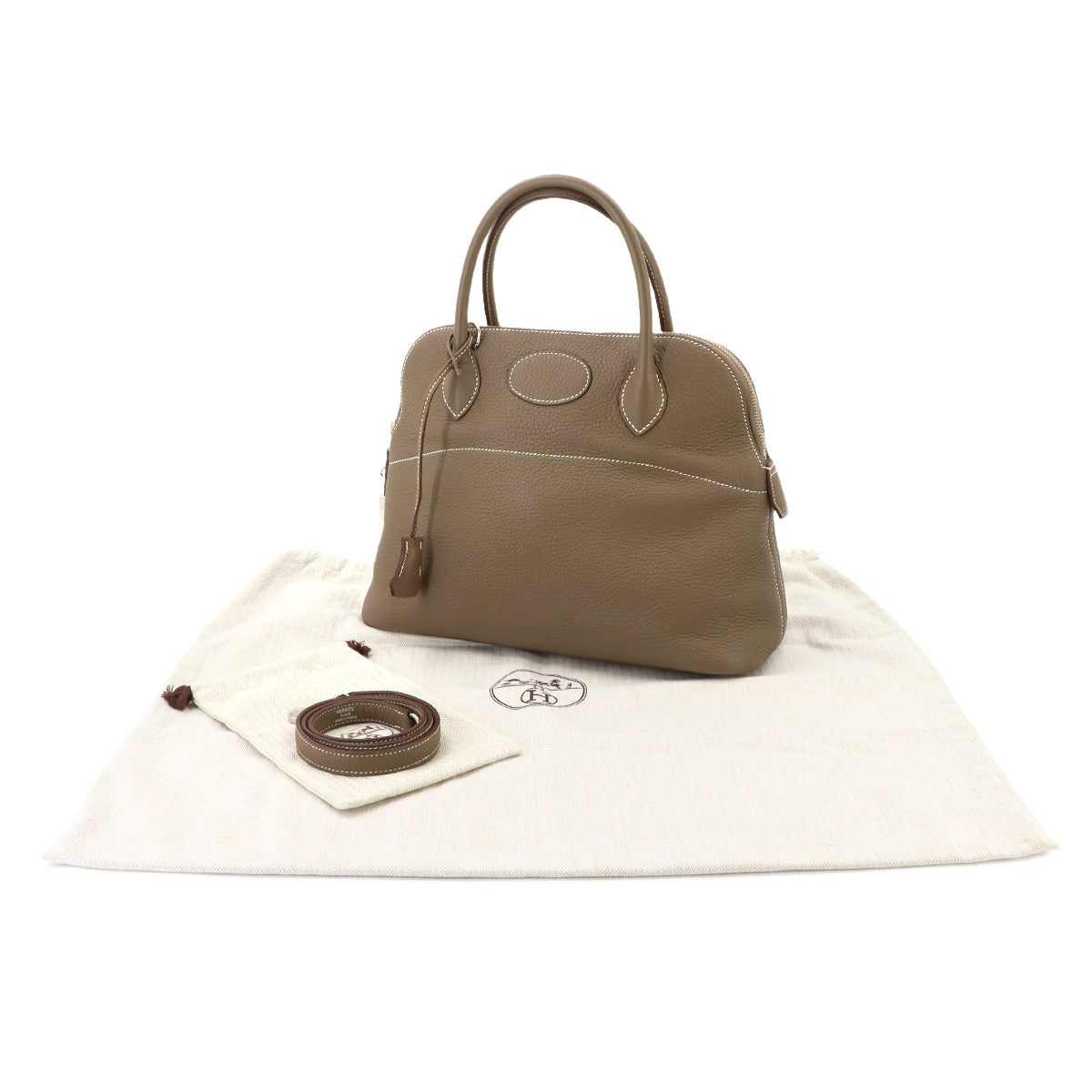 Bolide 31 2way Hand Shoulder Bag Taurillon Clemence Etoupe