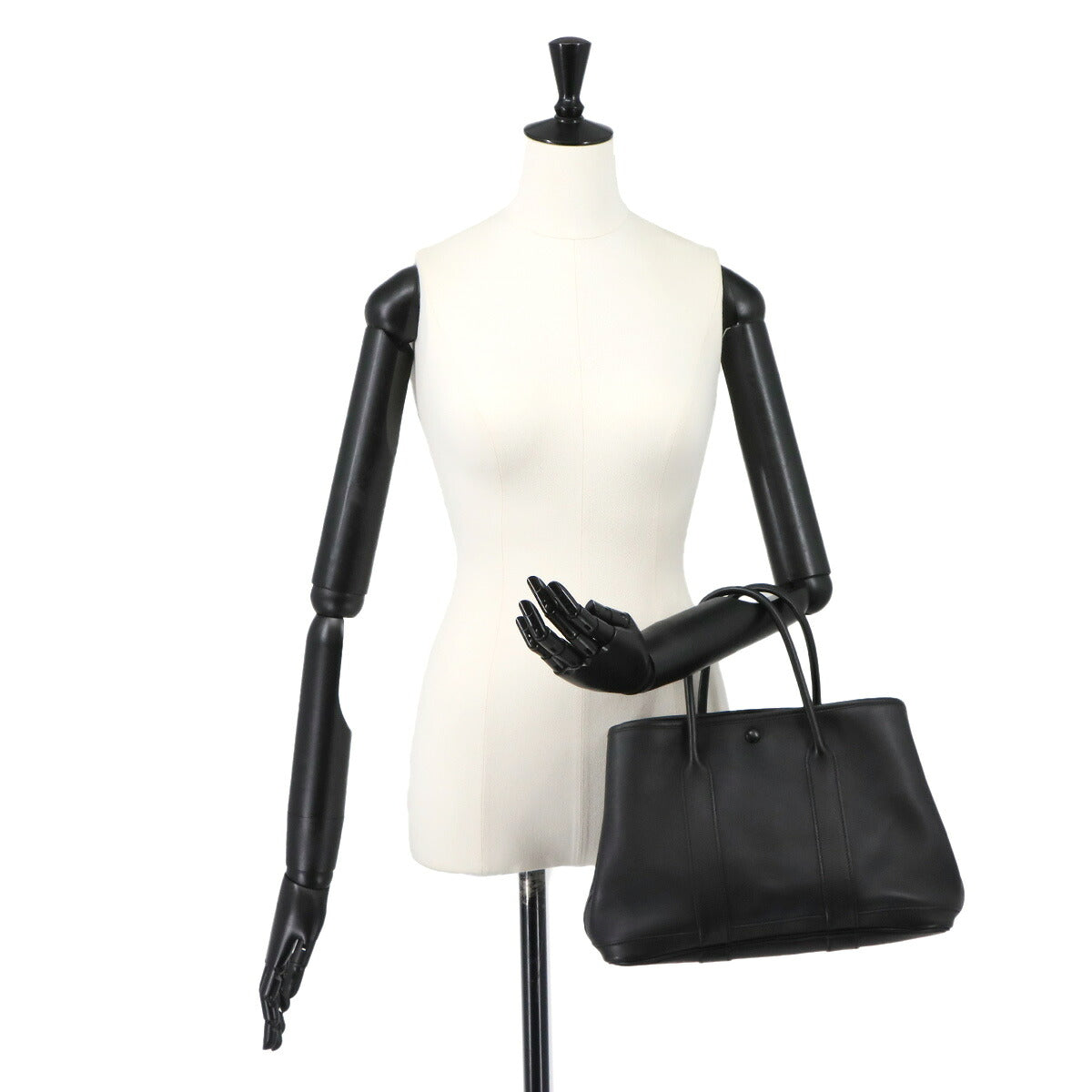 Garden Twilly 30 TPM Tote Bag Swift Leather Black