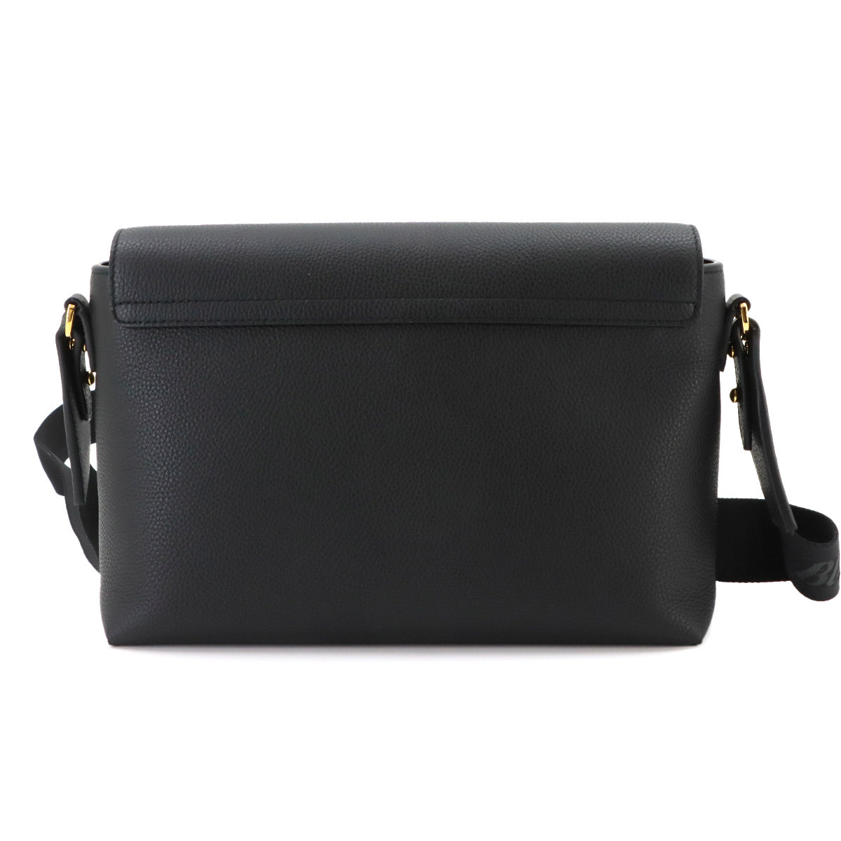 Vintage Check Note Shoulder Bag Leather Canvas Black 8110635
