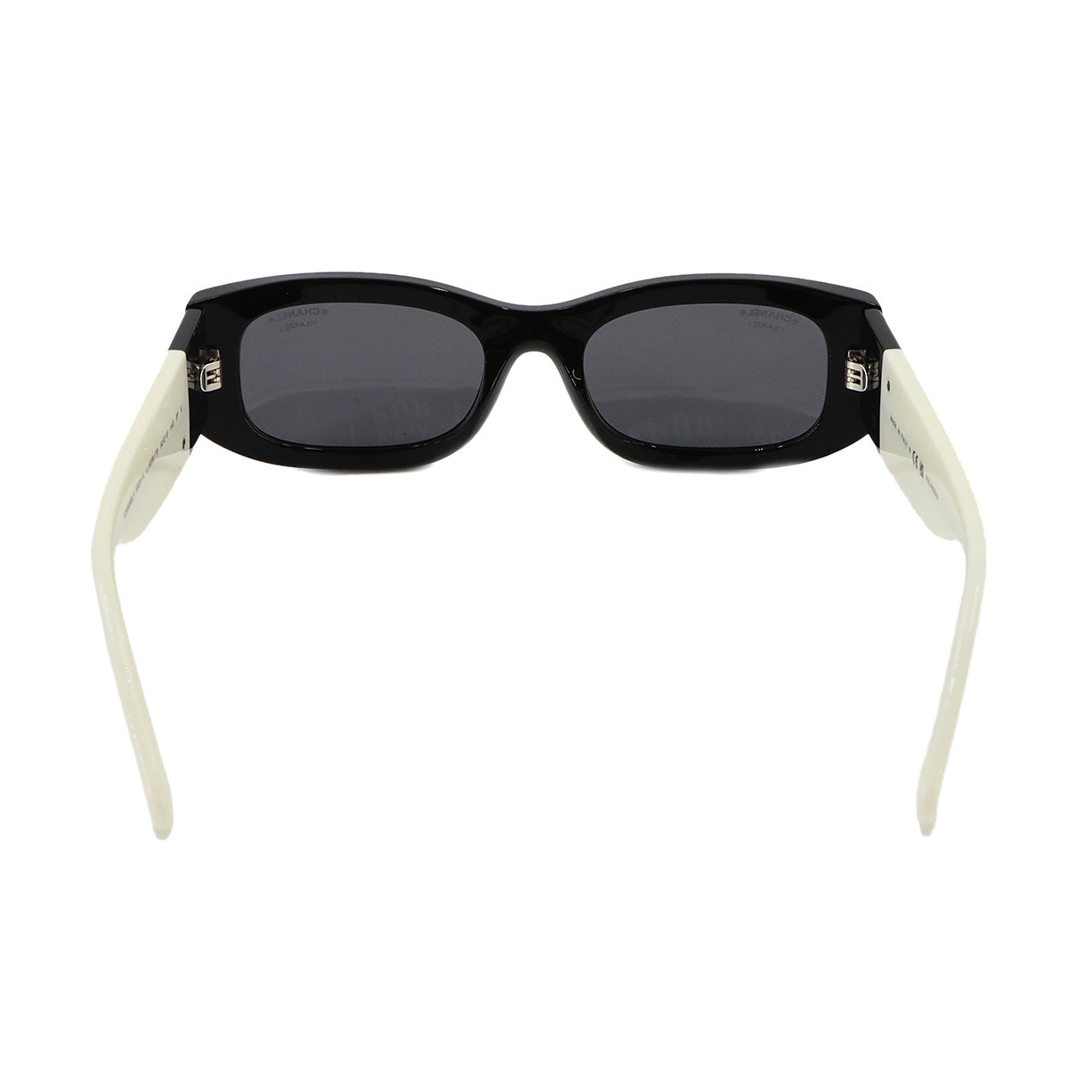 Sunglasses Coco Logos Black White Rectangle Shape 5525 Eyewear