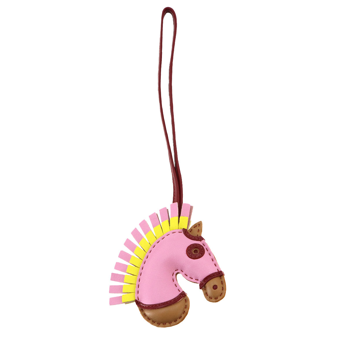 Geegee Camail Bag Charm Agneau Milo Mauve sylvestre Chai Lime