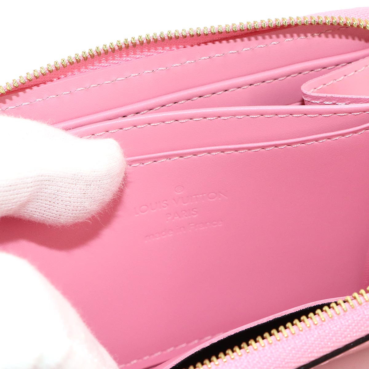 Vernis Zippy Coin Purse Case Leather Pink M90590