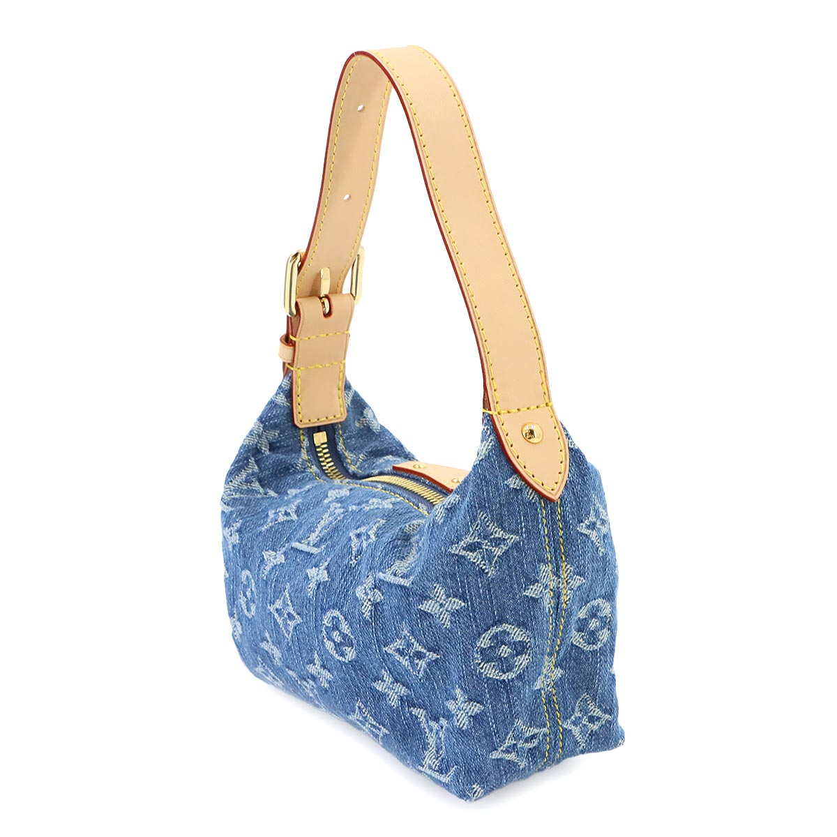 Monogram Denim Hills Pochette Hand Bag Blue M82949