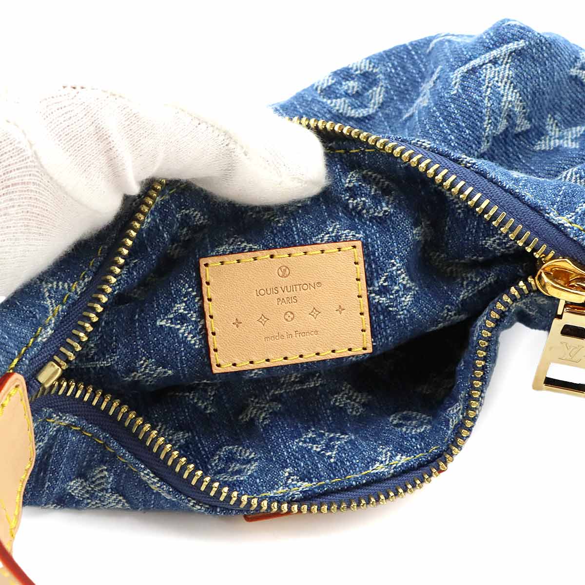 Monogram Denim Hills Pochette Hand Bag Blue M82949