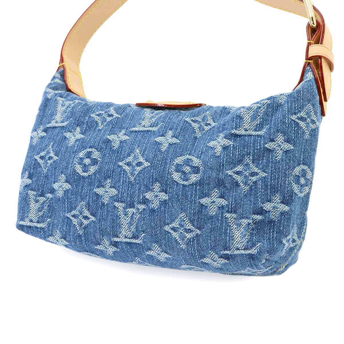 Monogram Denim Hills Pochette Hand Bag Blue M82949