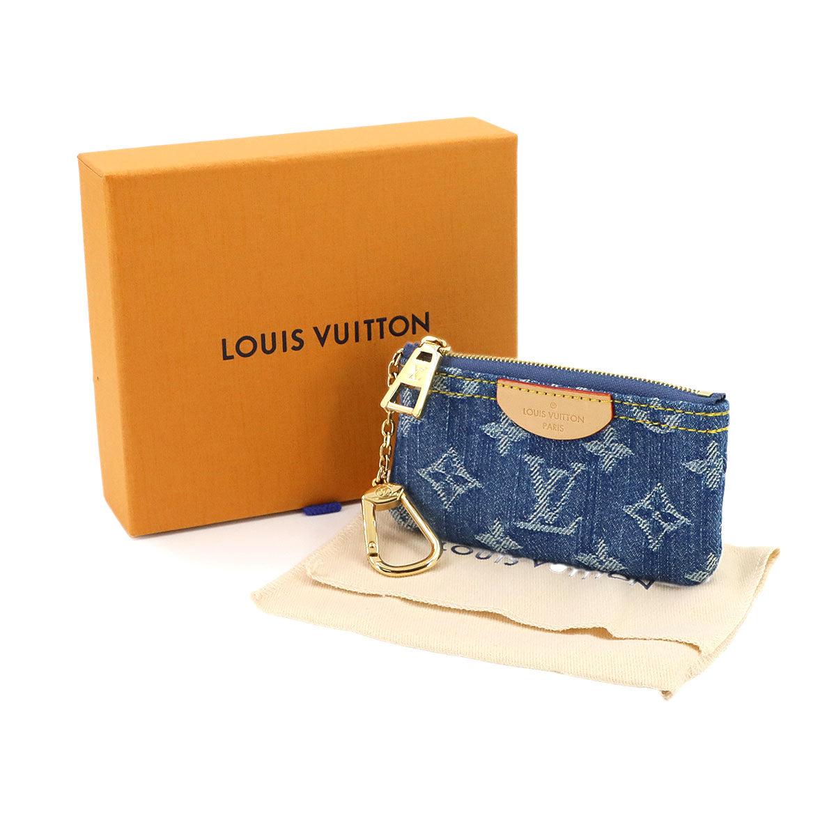 LV Remix Key Pouch Monogram Denim Blue M82961