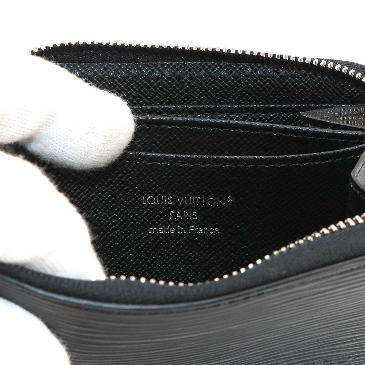 Epi Zippy Coin Purse Wallet Leather Noir M60152