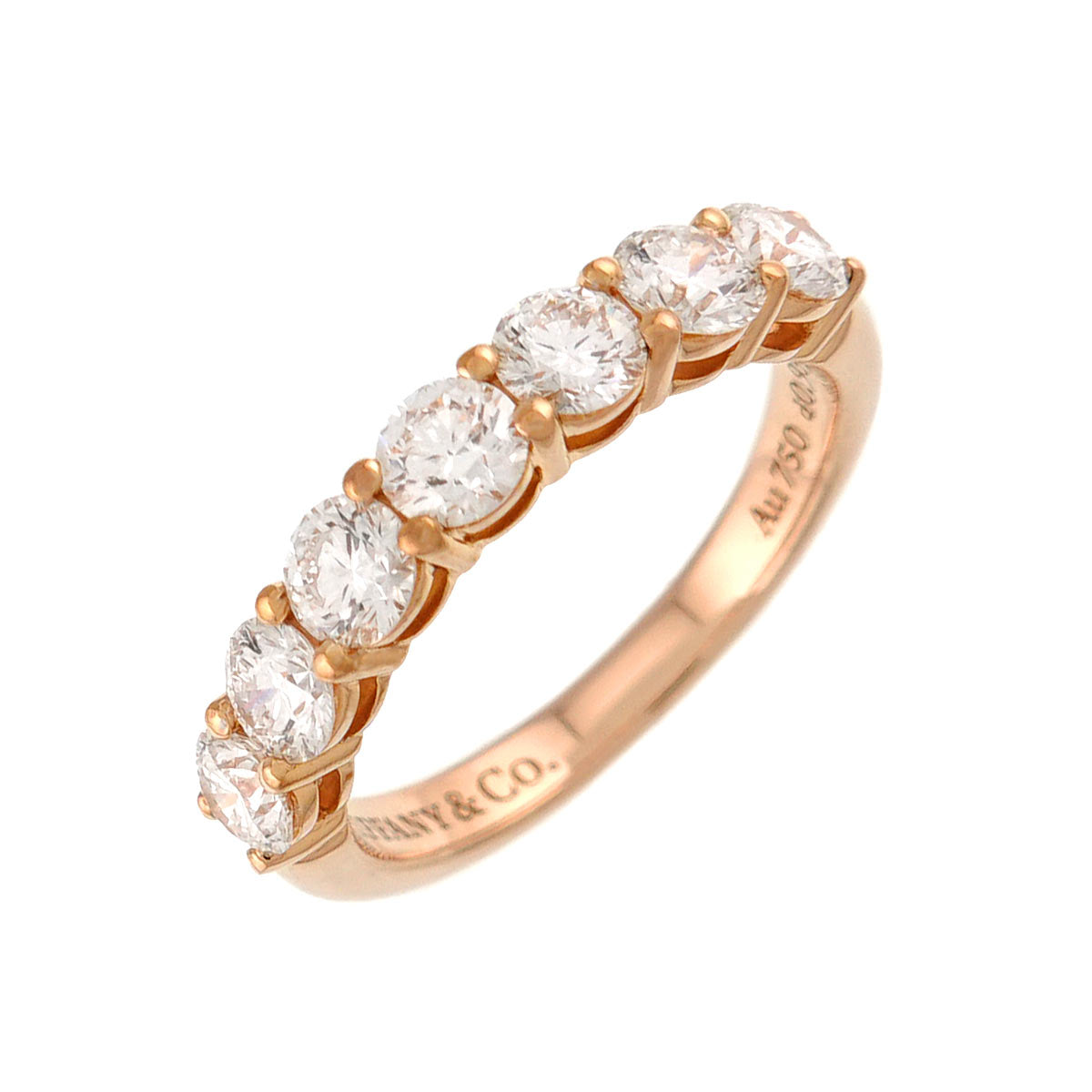 Diamond 0.93ct Band Ring 18K YG 750 size4.5(US)
