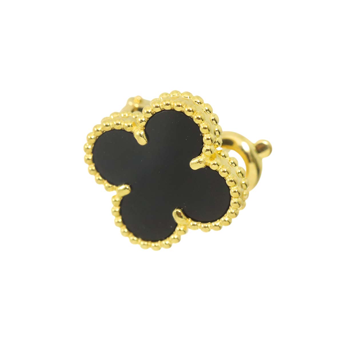 Vintage Alhambra Onyx Earring 18K YG One Piece only