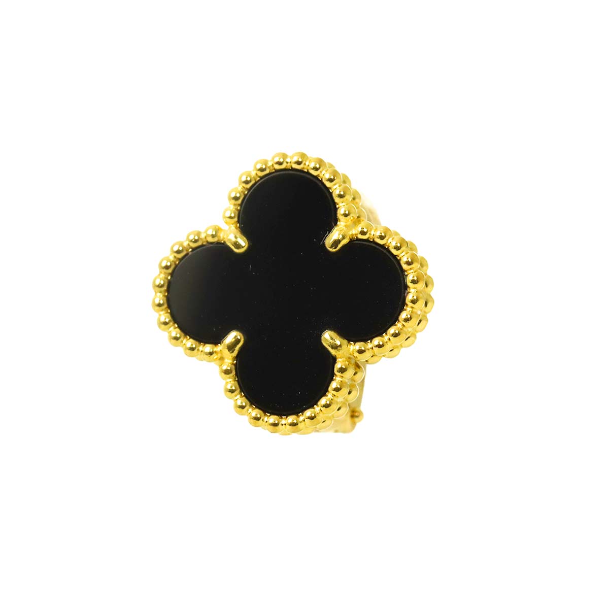 Vintage Alhambra Onyx Earring 18K YG One Piece only