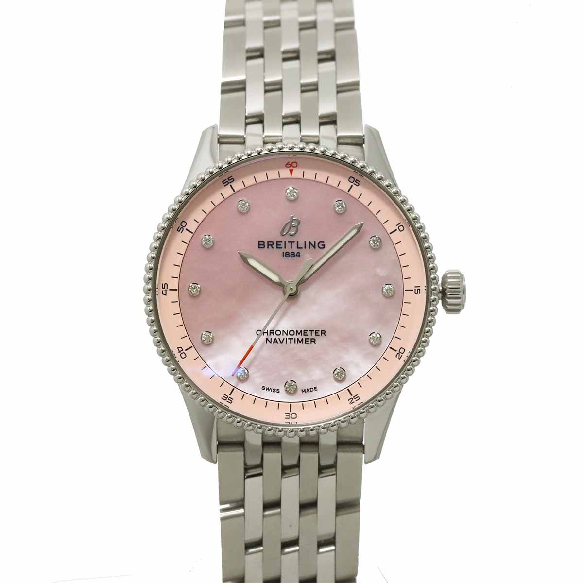 navitimer 32 A77320 Quartz 12P Diamond Ladies Watch