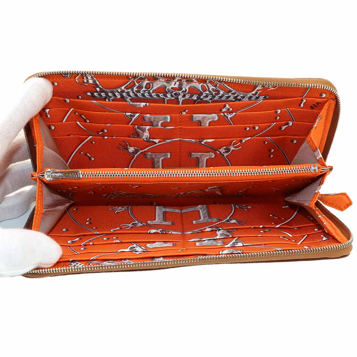 Azapp Long Silkin Long Wallet Epsom Gold Purse