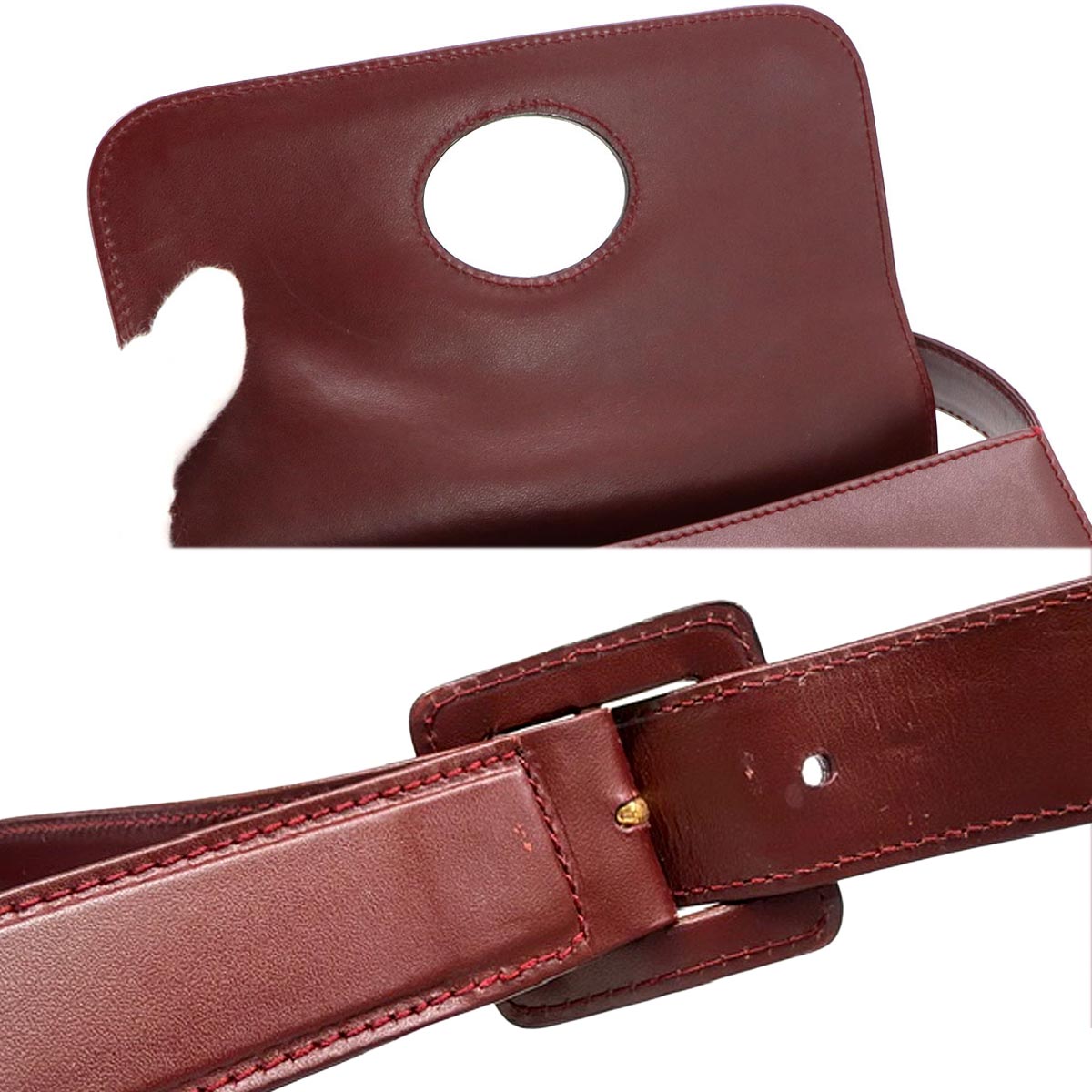 Must Line Shoulder Bag Leather Bordeaux Purse