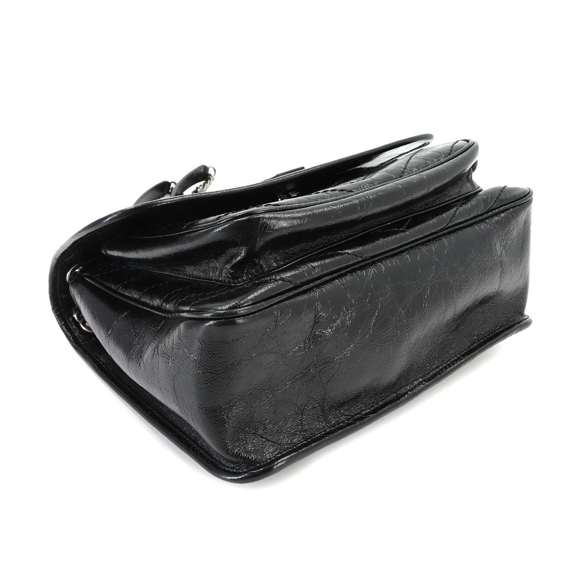 Niki Medium Chain Shoulder Bag Leather Noir 633158