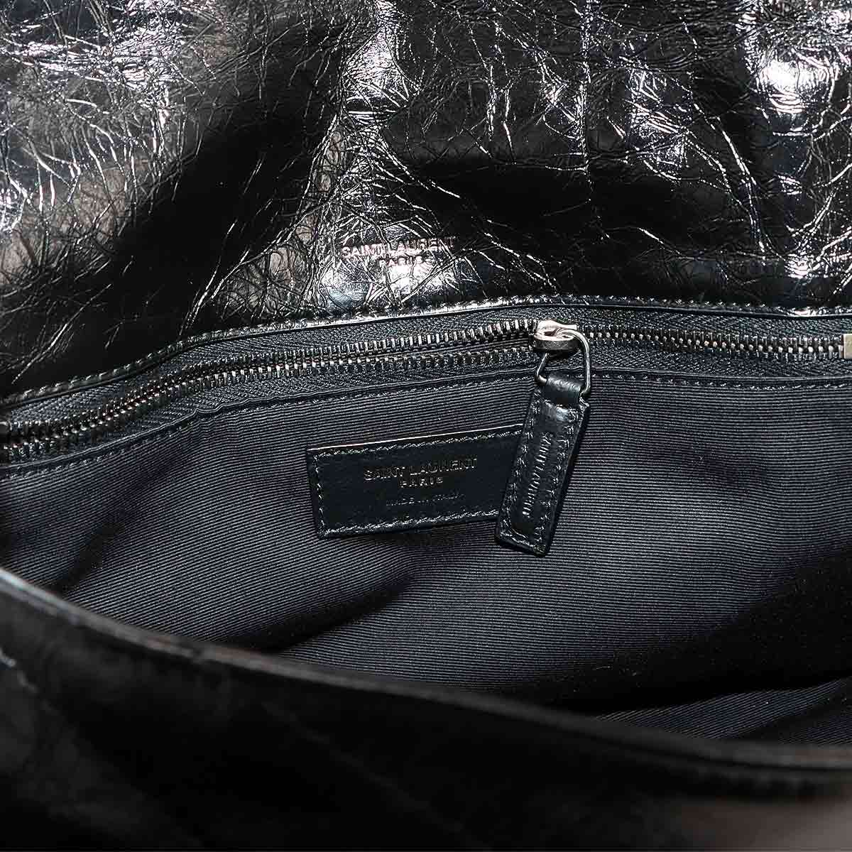 Niki Medium Chain Shoulder Bag Leather Noir 633158