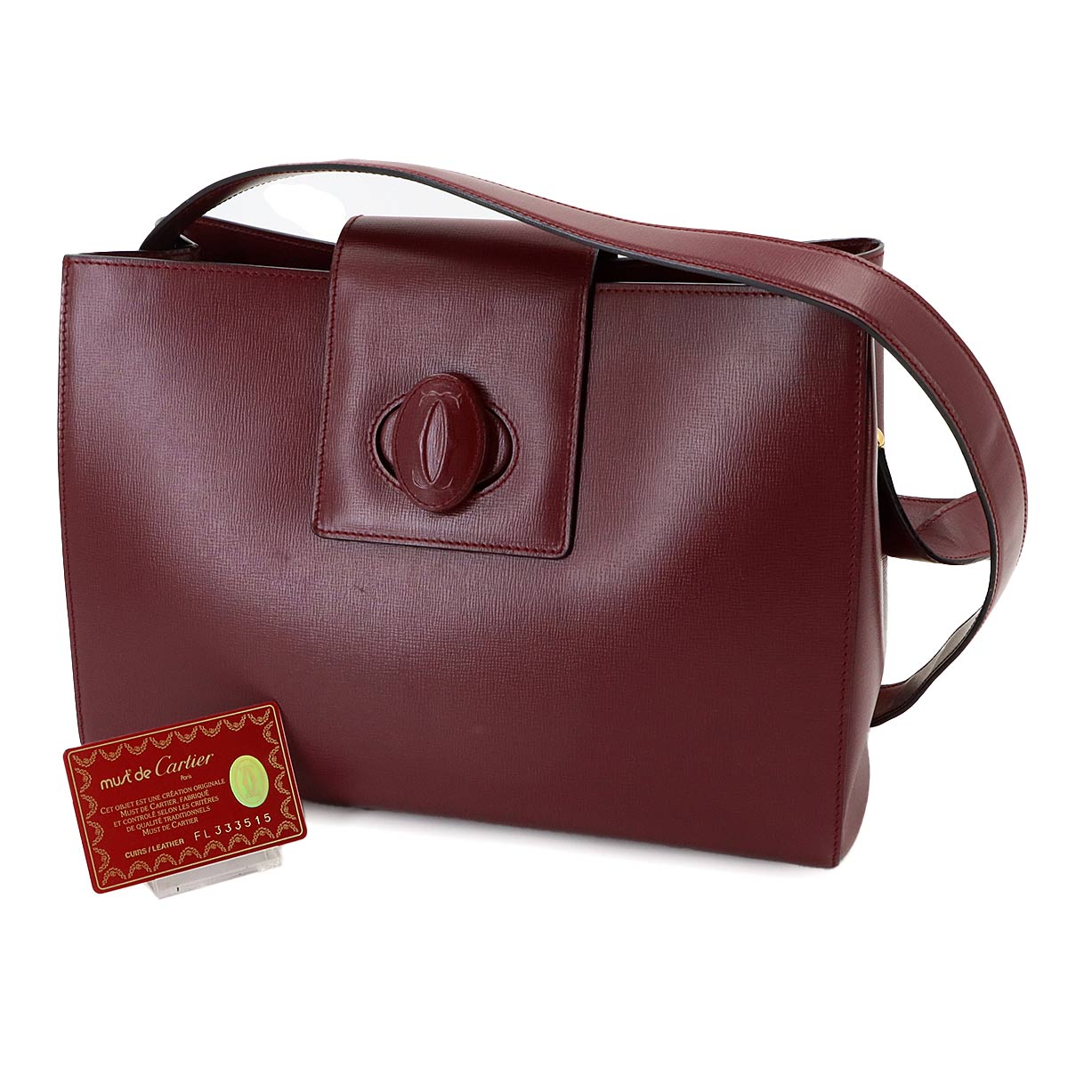 Must Line Shoulder Bag Leather Bordeaux Purse