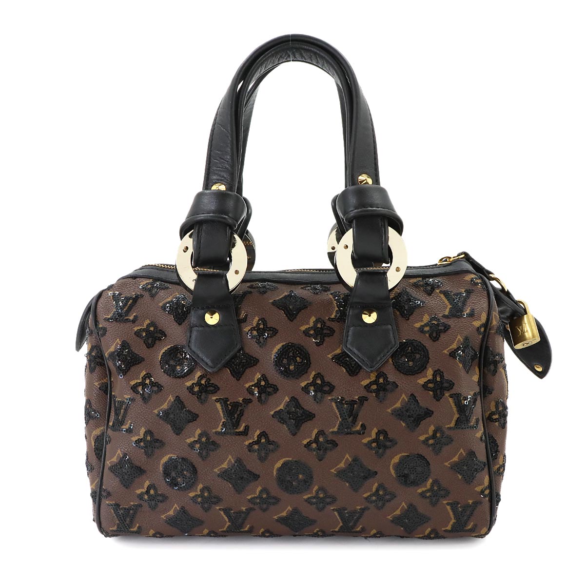 Monogram Eclipse Speedy 30 Hand Bag Brown Black M40243