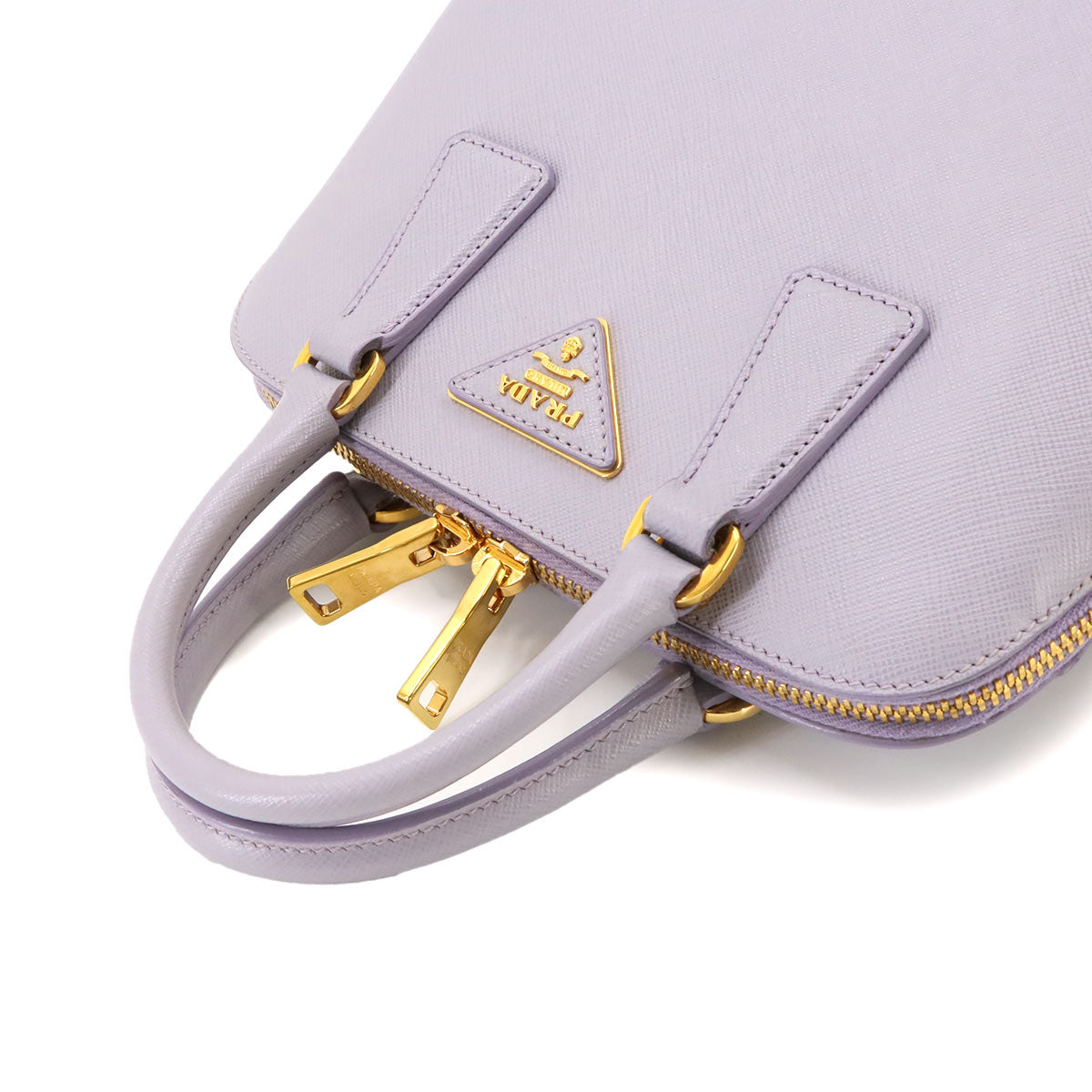 2way Hand Shoulder Bag Saffiano Leather Purple 1BA838