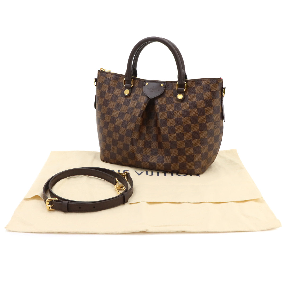 Damier Siena PM Hand Shoulder Bag Ebene Brown N41545