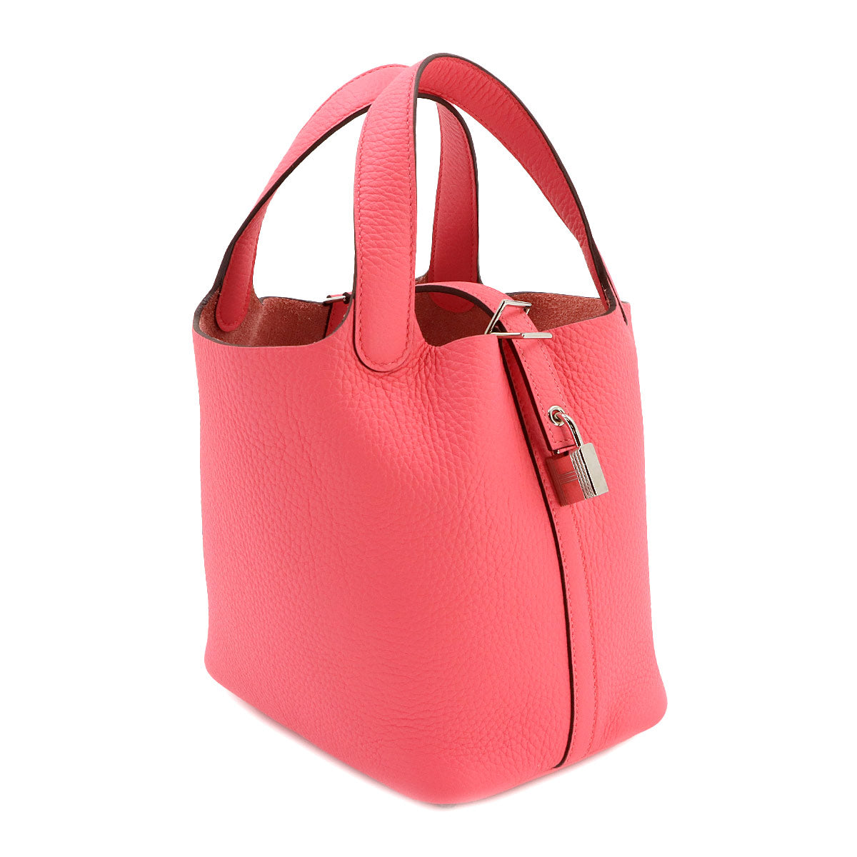 Picotin Lock PM Hand Bag Taurillon Clemence Rose Azalee