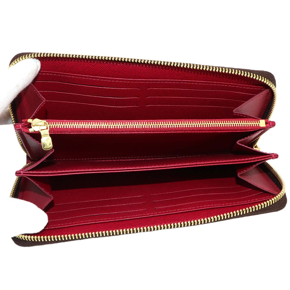 Monogram Zippy Wallet Long Brown Fuchsia M41895 Purse