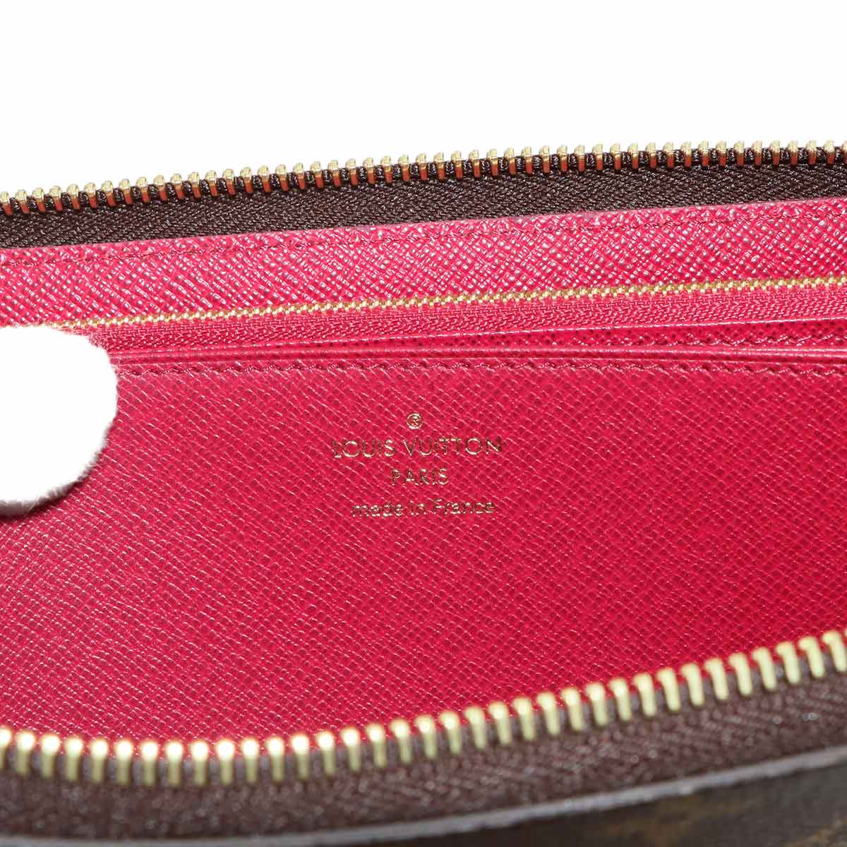 Monogram Zippy Wallet Long Brown Fuchsia M41895 Purse