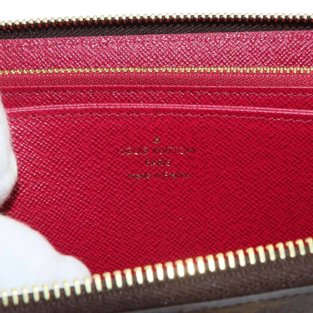 Monogram Zippy Wallet Long Brown Fuchsia M41895 Purse