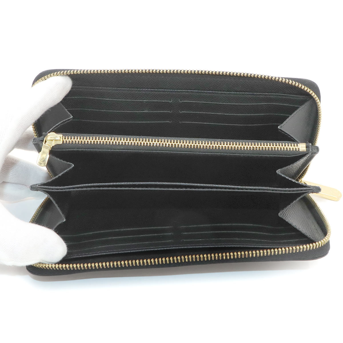 Epi Zippy Wallet Leather Noir M68755 Black Purse