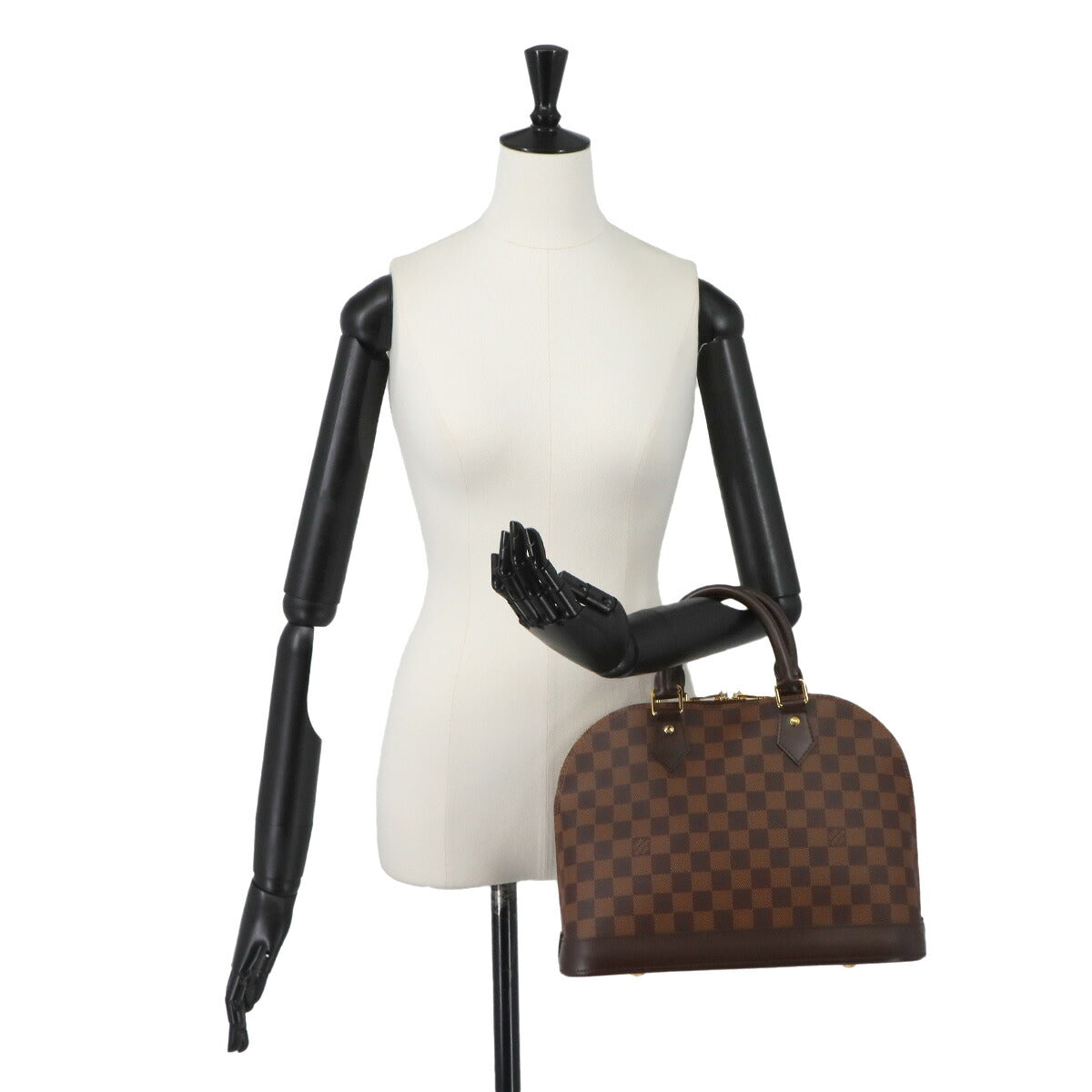 Damier Alma PM Hand Bag Ebene Brown N53151 Purse