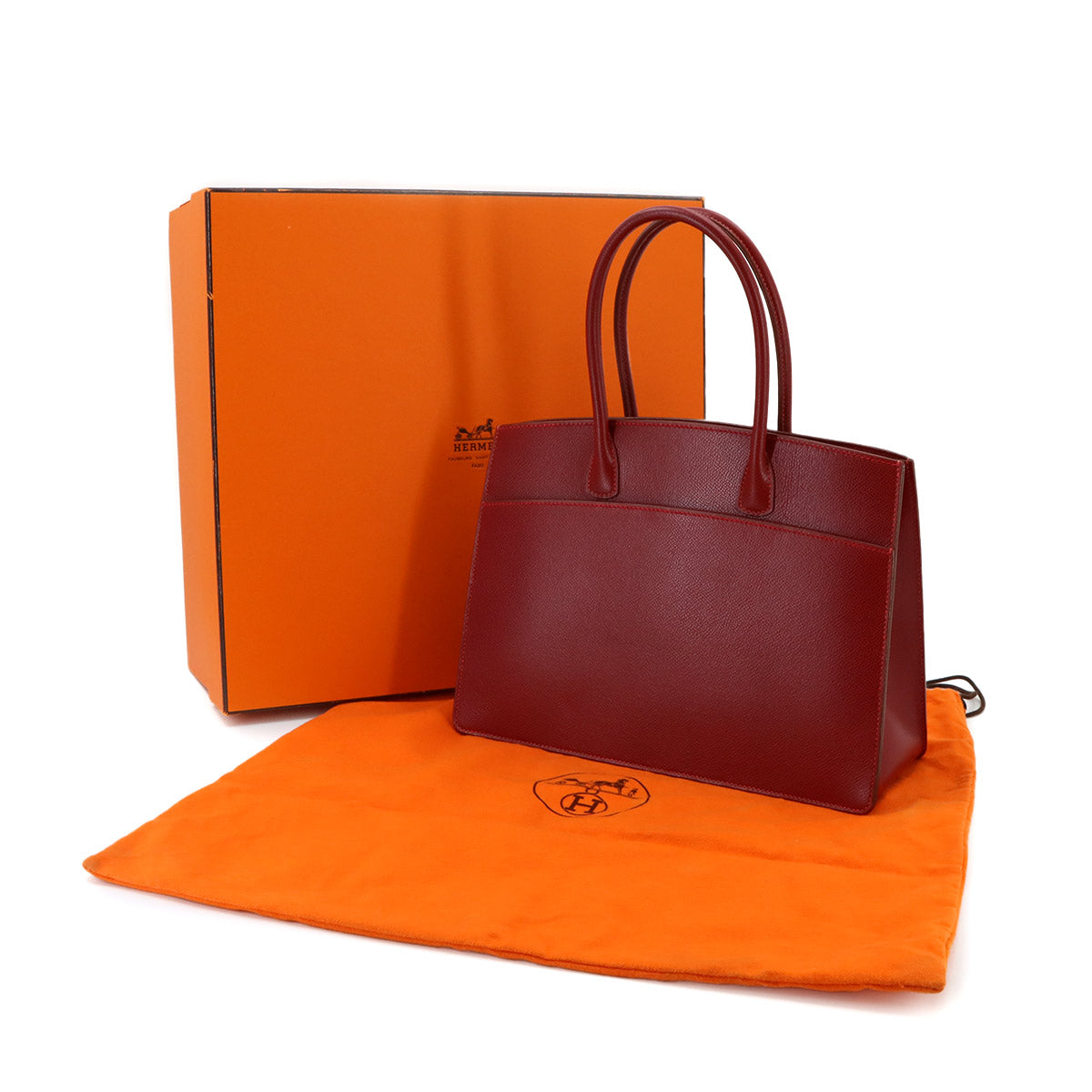 White Bass PM Tote Bag Graine lisse leather Red Purse