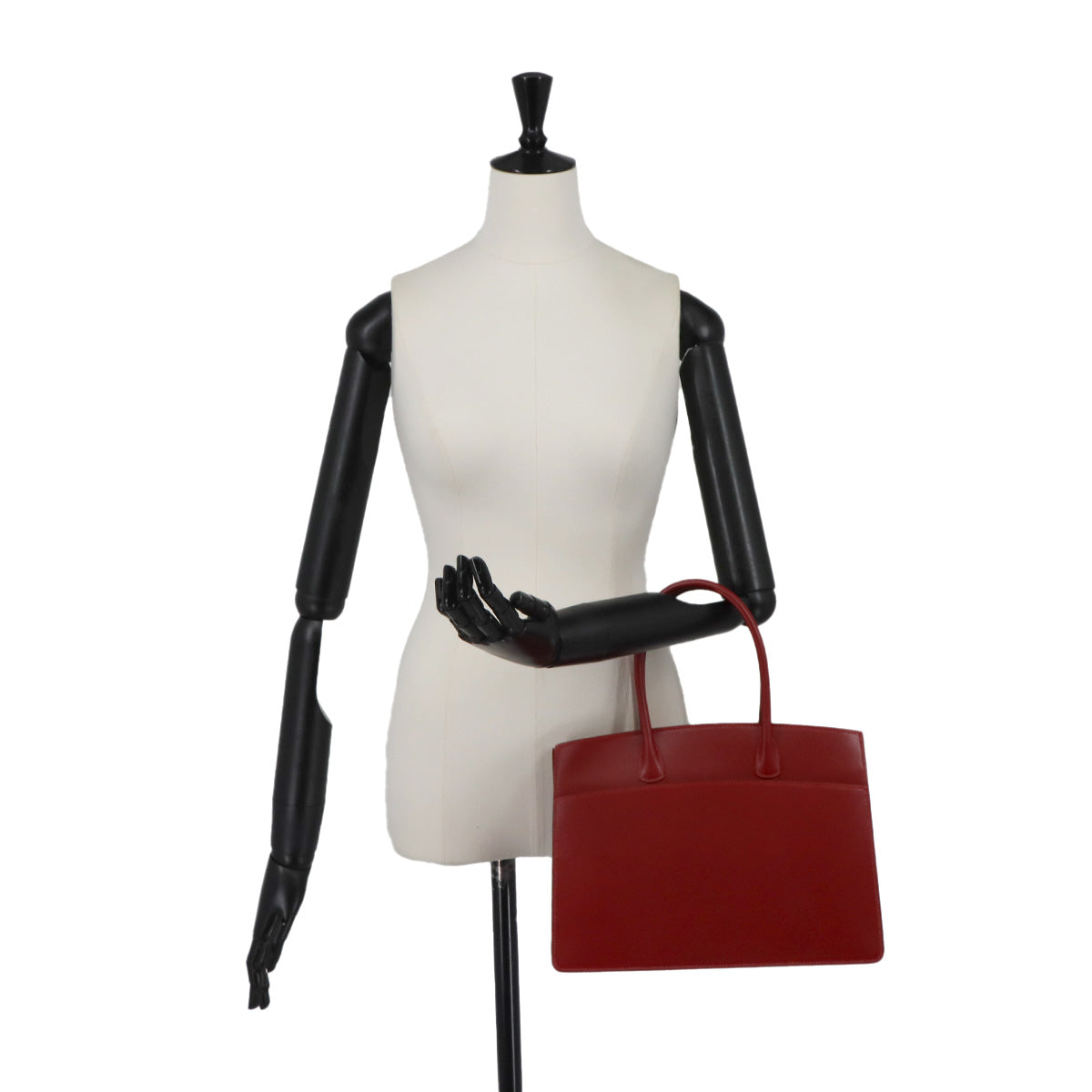 White Bass PM Tote Bag Graine lisse leather Red Purse