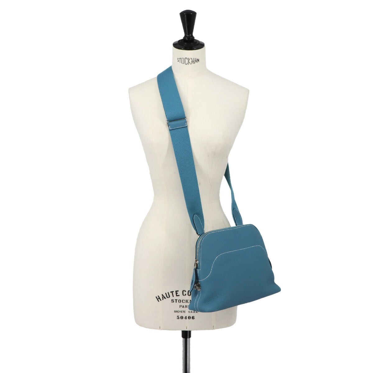 Bolide Messenger Shoulder Bag Togo New Blue Jean Purse