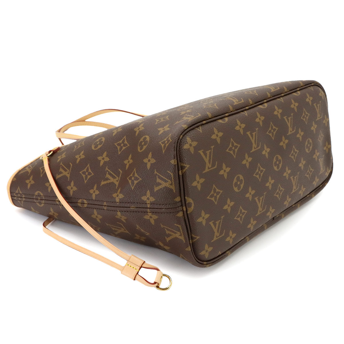 Monogram Neverfull MM Tote Bag Brown Cerise M46987