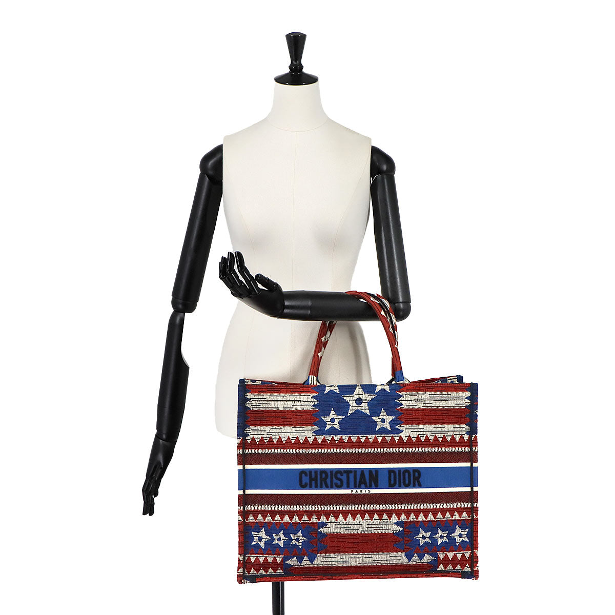 American Flag Book Tote Large Bag Canvas Multicolor