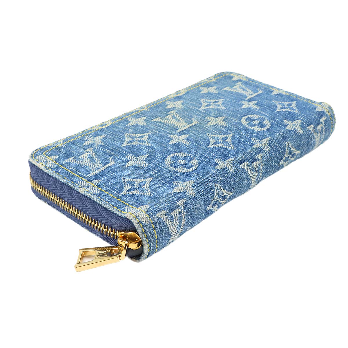 LV Remix Monogram Denim Zippy Wallet Blue M82958