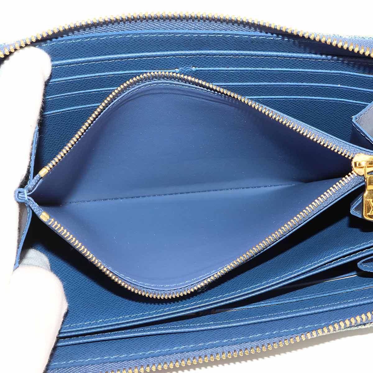 LV Remix Monogram Denim Zippy Wallet Blue M82958